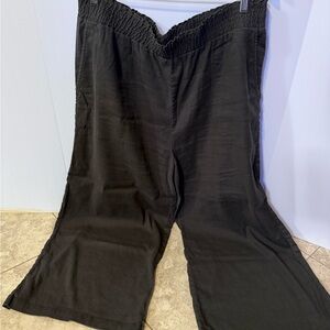 Anthropologie Charcoal Wide Leg Pants